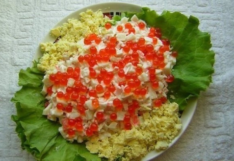 Рецепт - Салат с морепродуктами