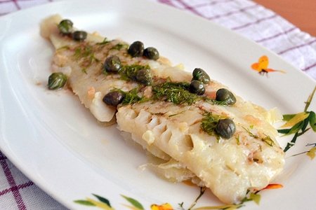 Рецепт - Рыба с соусом из каперсов