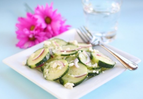 Рецепт - Огуречный салат с фетой